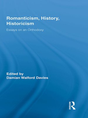 cover image of Romanticism, History, Historicism